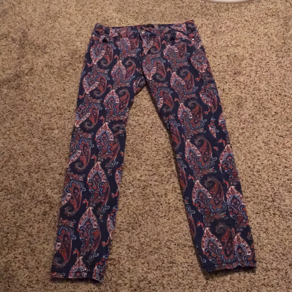 Forever 21 Paisley Skinny Jeans